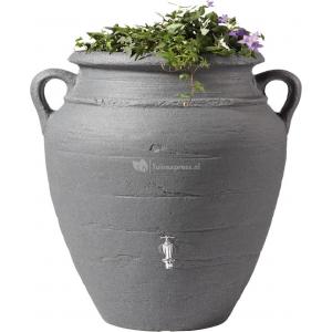 Garantia regenton amphora antraciet 600 liter met plantenbak